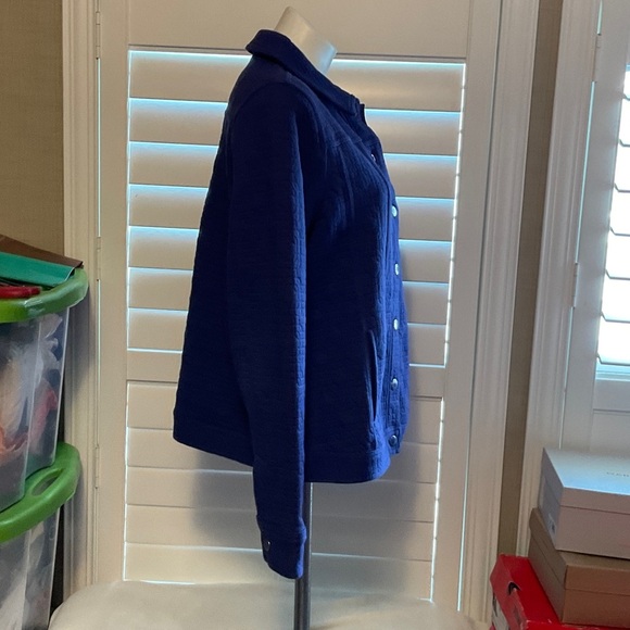 Isaac Mizrahi Deep Blue Teddy Jacket - Picture 2 of 6